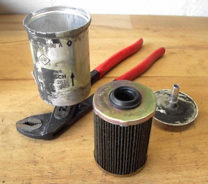 Kraftstofffilter zerlegt